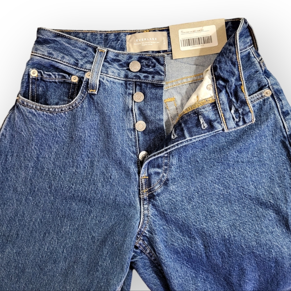EVERLANE The Curvy 90s Cheeky Jean Size 24 Ankle Button-Fly - Picture 11 of 14